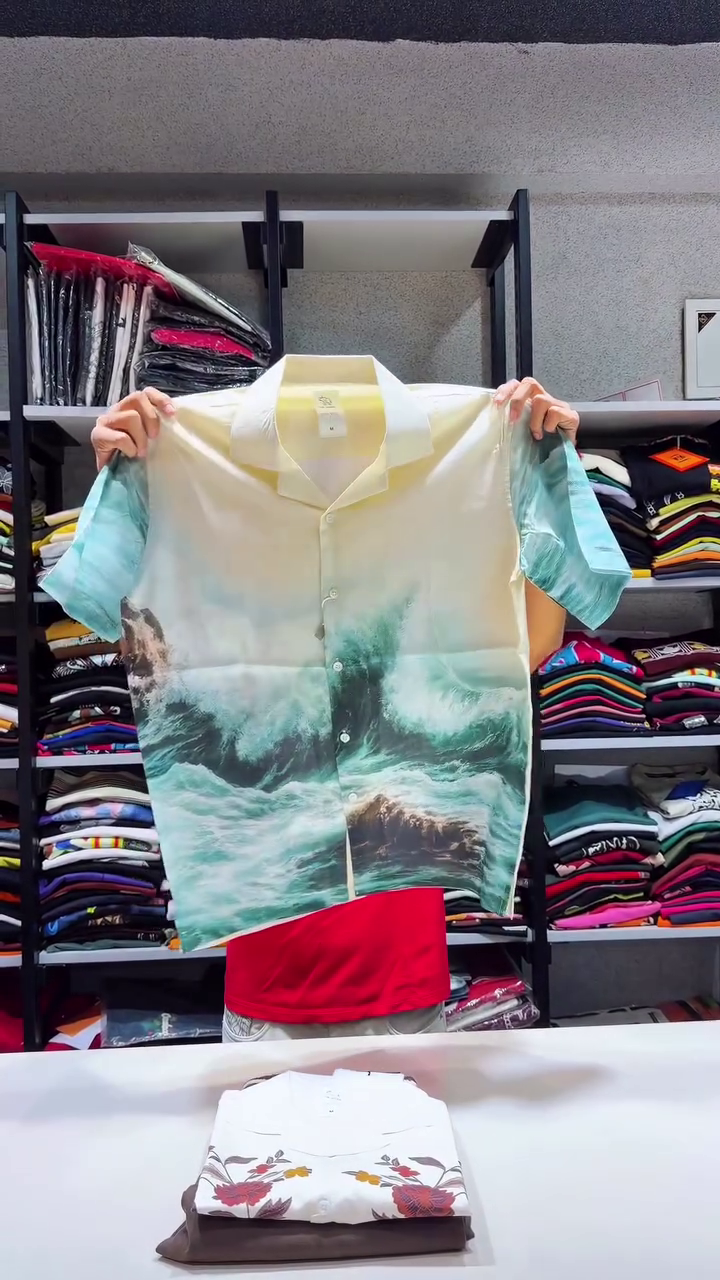 Vibrant Heritage: White Shirt with Intricate Traditional Embroidery