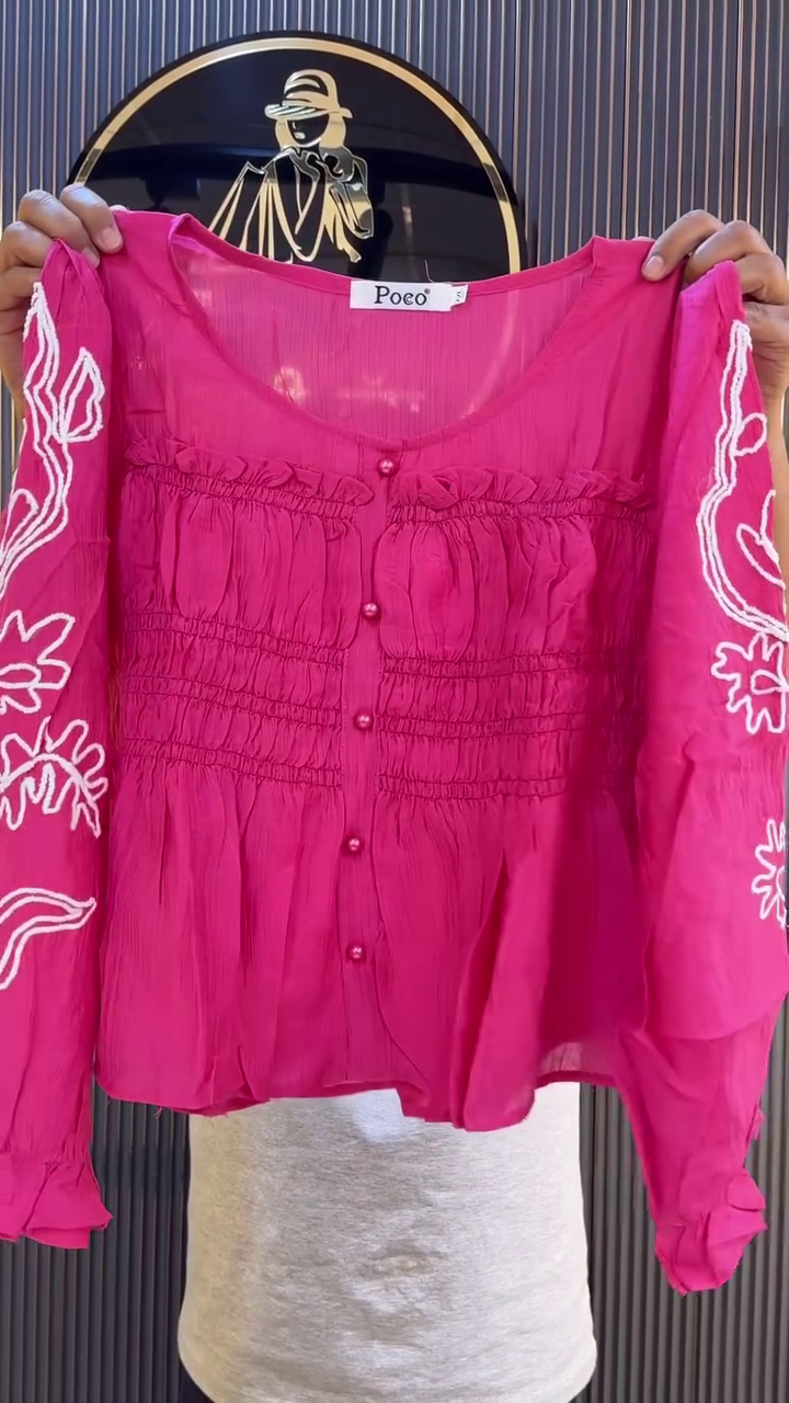 Elegant & Breezy: Women’s Brown Sheer Top