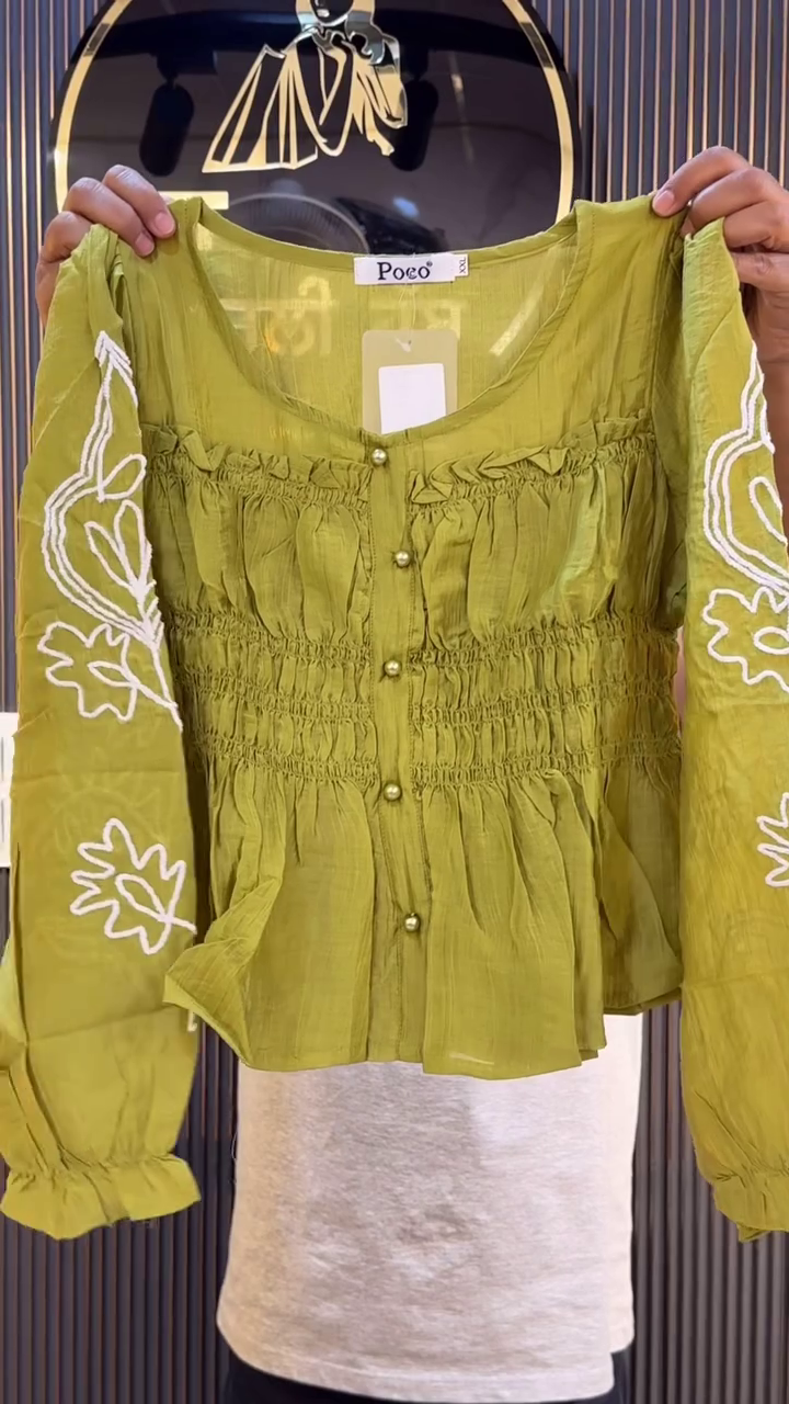 Elegant & Breezy: Women’s Brown Sheer Top