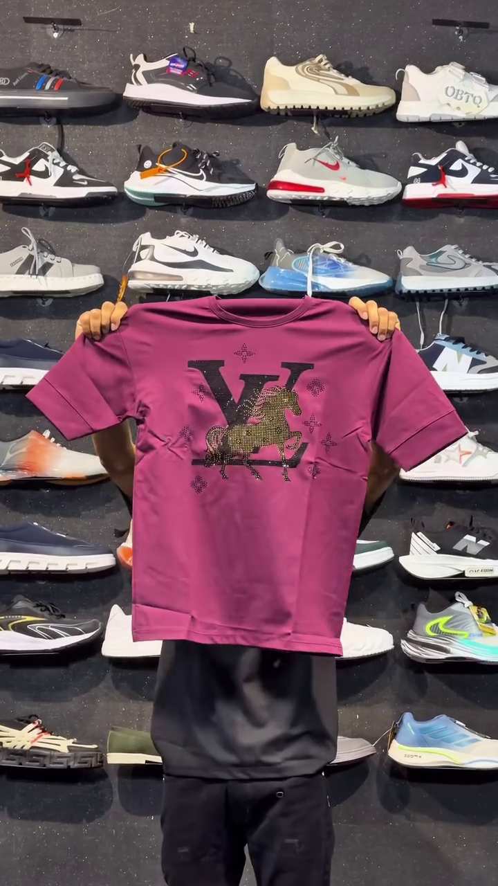 Elevated Essentials: Brown T-Shirt with Embellished Logo for a Refined Streetwear Look