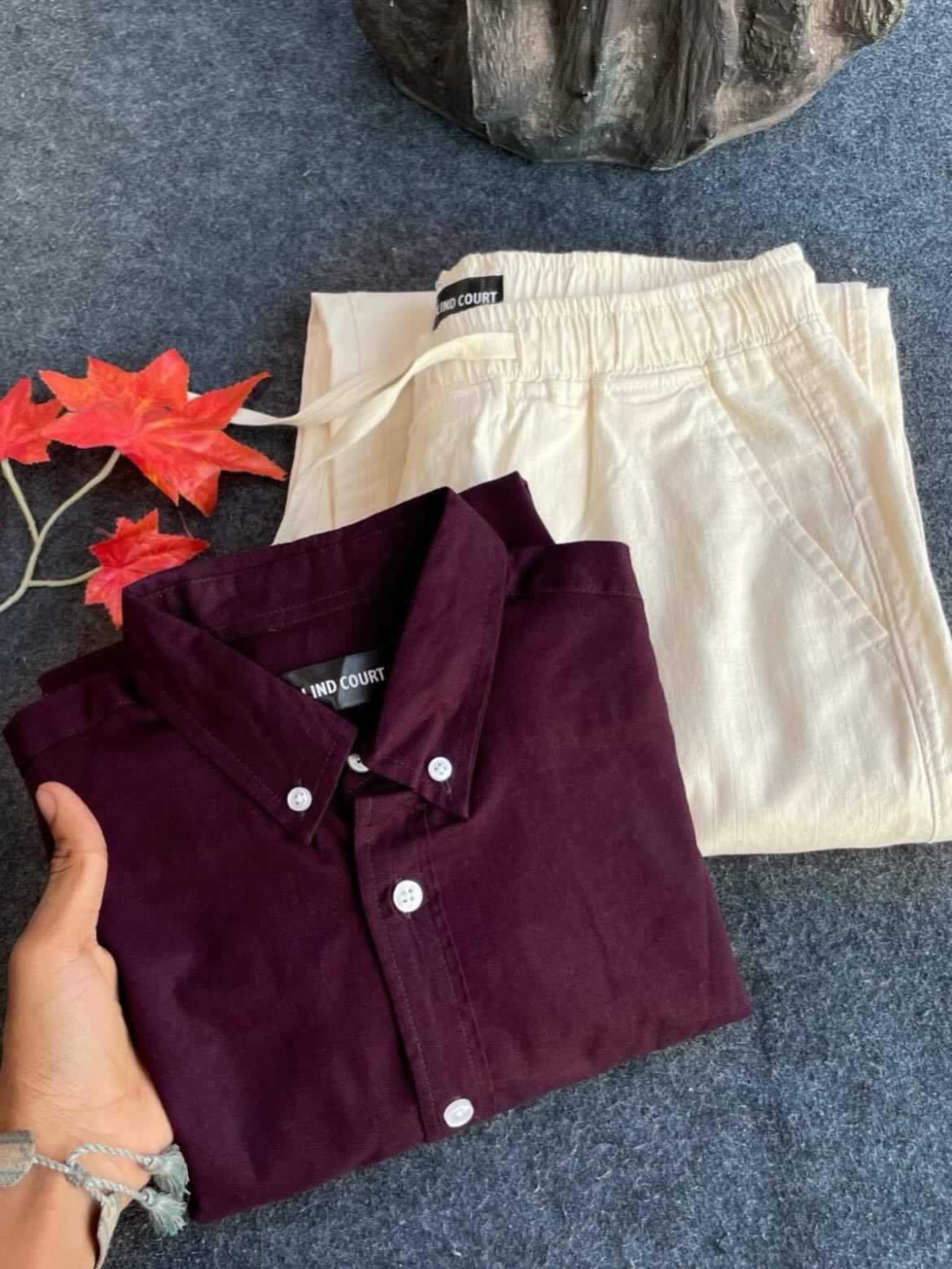 Effortless Summer Elegance: Light Blue Linen Shirt with Crisp White Trousers