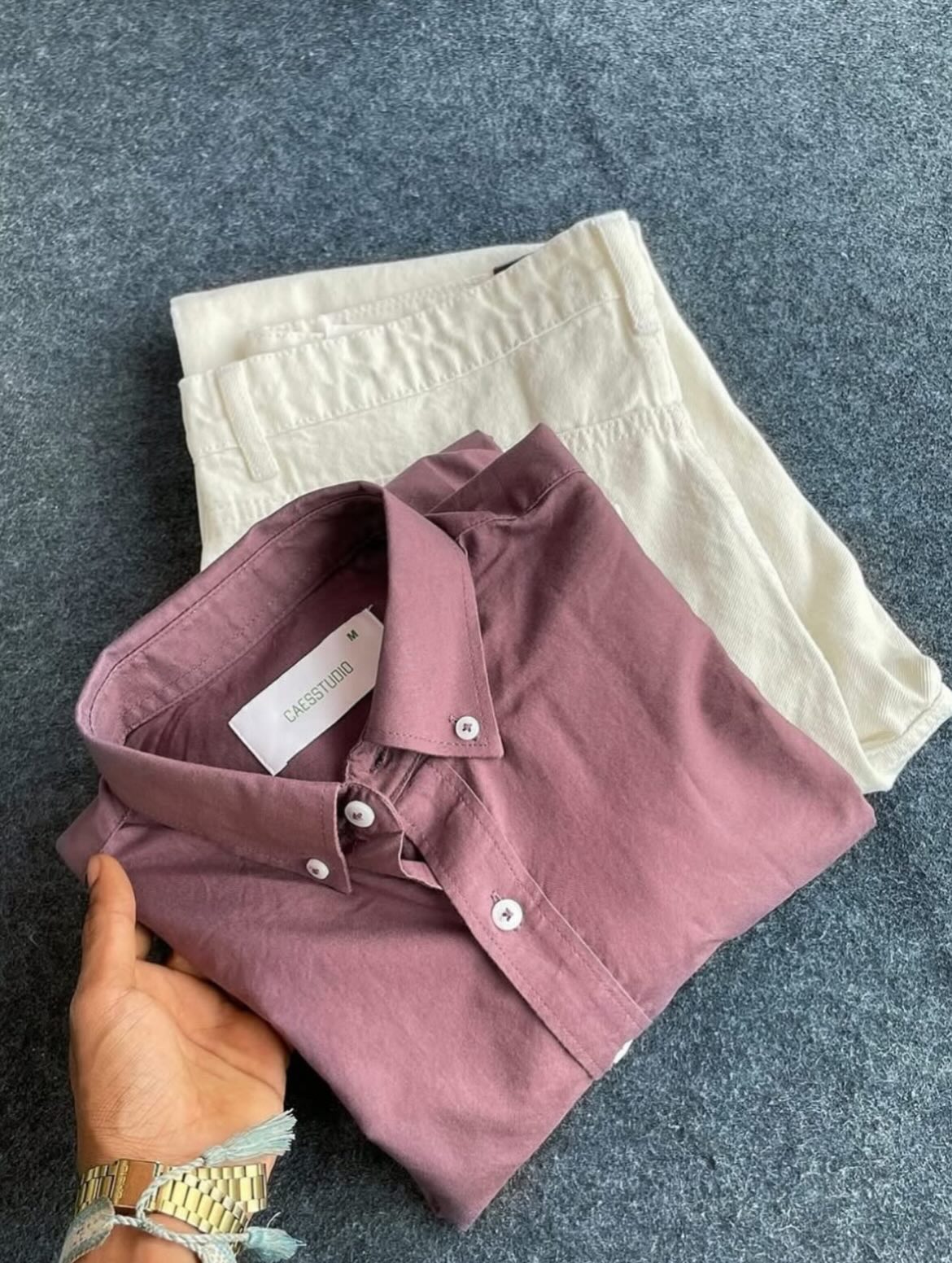 Effortless Summer Elegance: Light Blue Linen Shirt with Crisp White Trousers