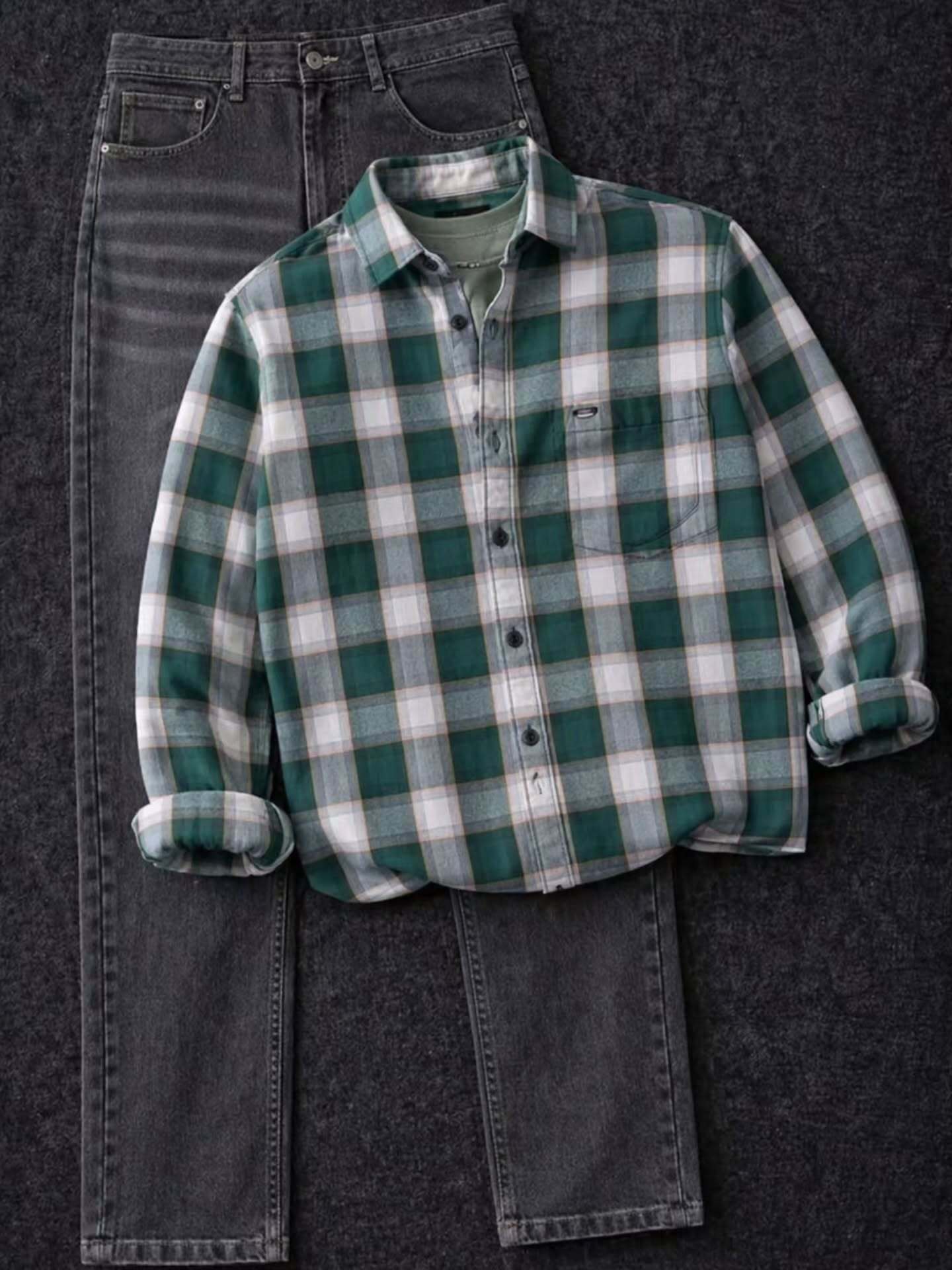 Light Blue Checked Shirt & Denim Combo at Just ₹149