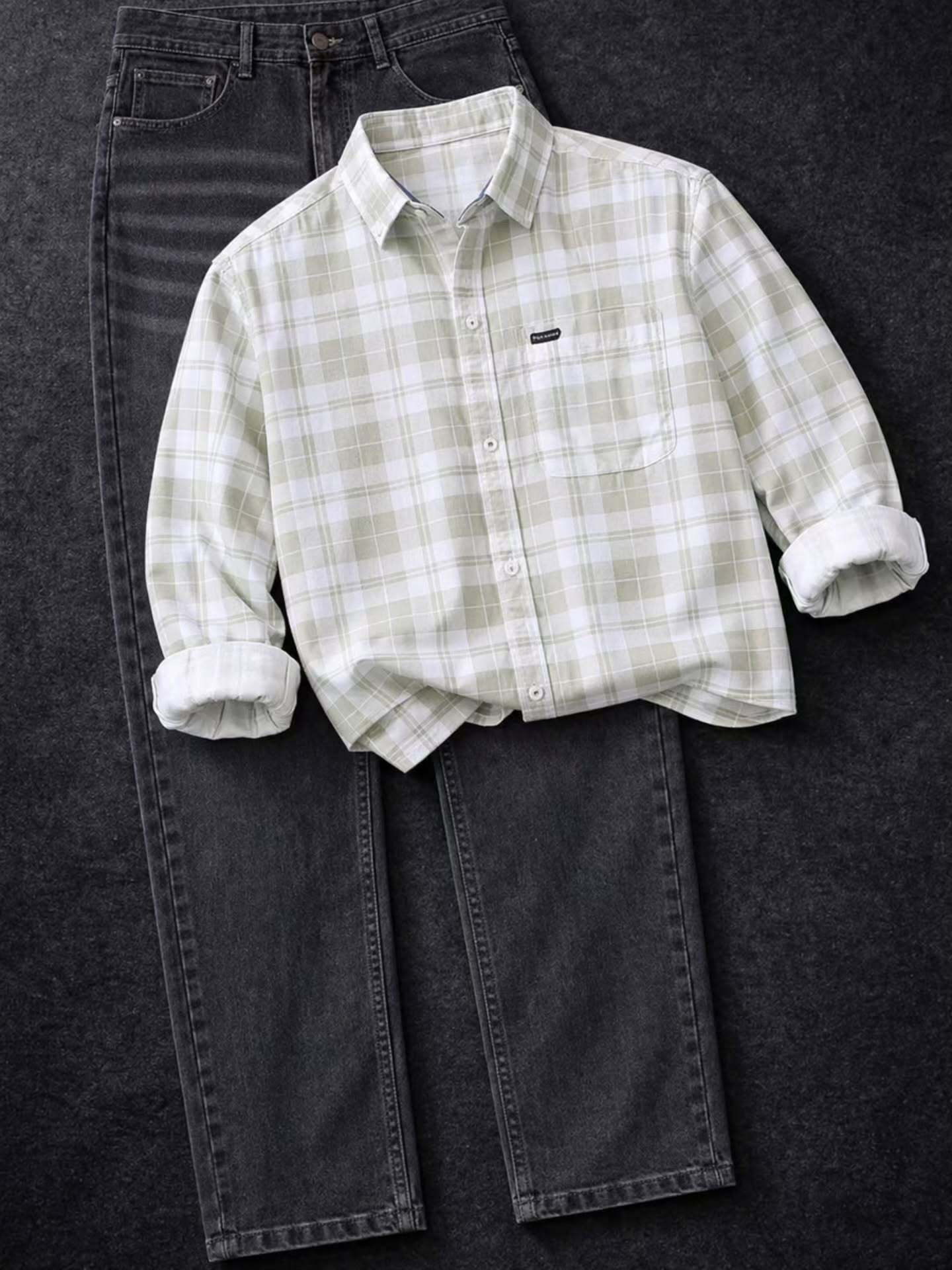 Light Blue Checked Shirt & Denim Combo at Just ₹149