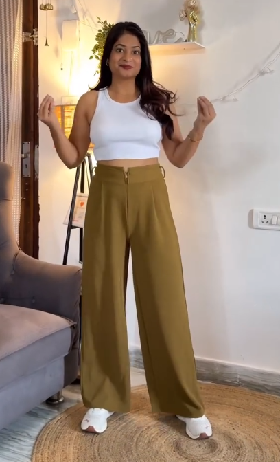 KOTTY High-Rise Wide Leg Trousers at Just ₹149