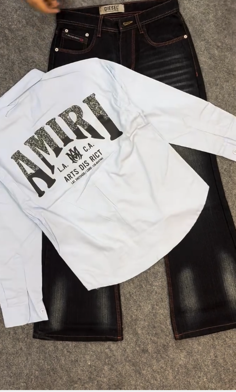 Diesel Jeans & Amiri Graphic White Shirt at Just ₹149