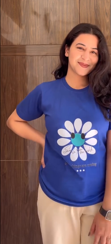 OmbreBlossom Pink Dip-Dye Graphic T-Shirt at Just ₹99