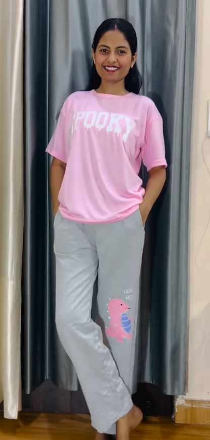 White Polo Top with Black Wide-Leg Trousers at Just ₹149