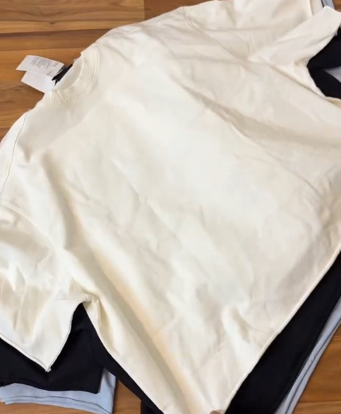 Soft Cotton Comfort Tee – White & Off-White at Just ₹99/-