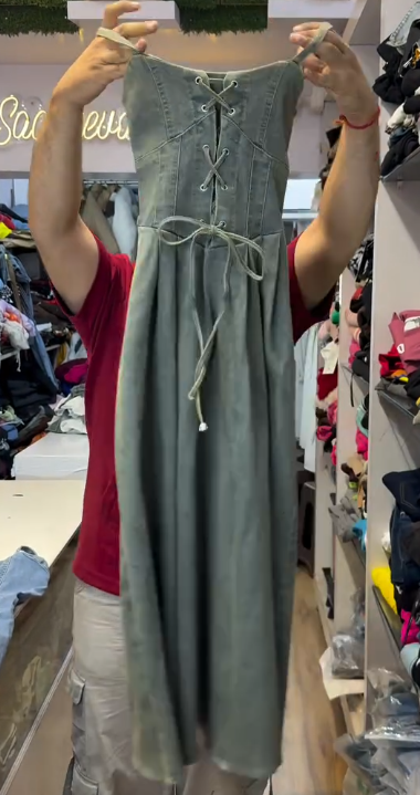 Imported Denim Corset Dress – Effortless Street Luxe at Just ₹149/-