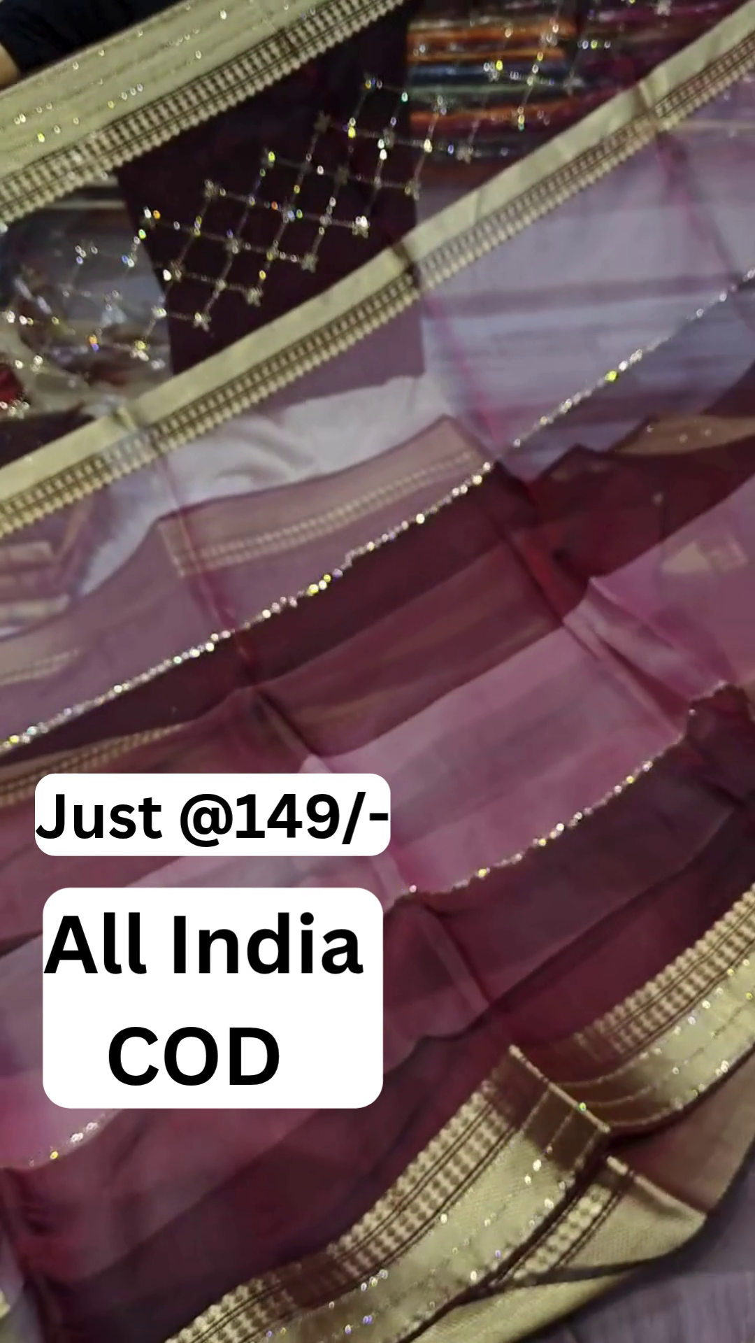 Elegant Organza Party Wear Saree – Premium Designer Look All India COD Available