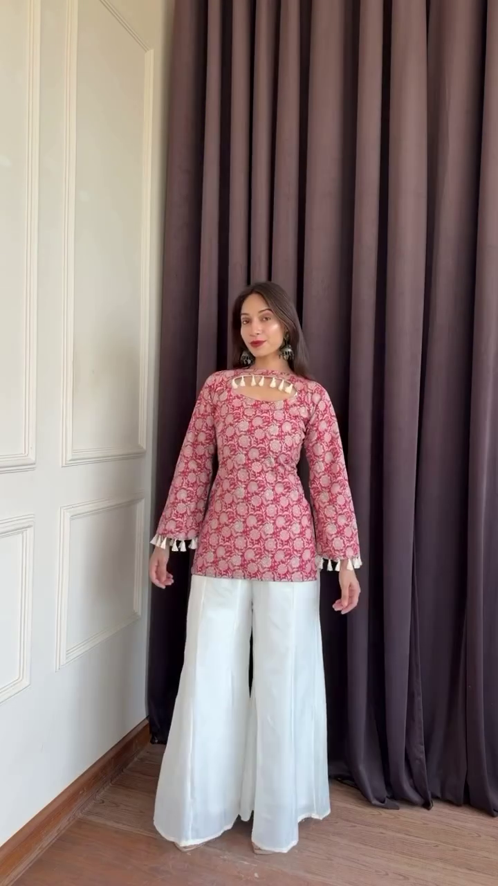 Elegant Printed Kurti Palazzo Set – Trendy Ethnic Wear for Every Occasion at Affordable Price