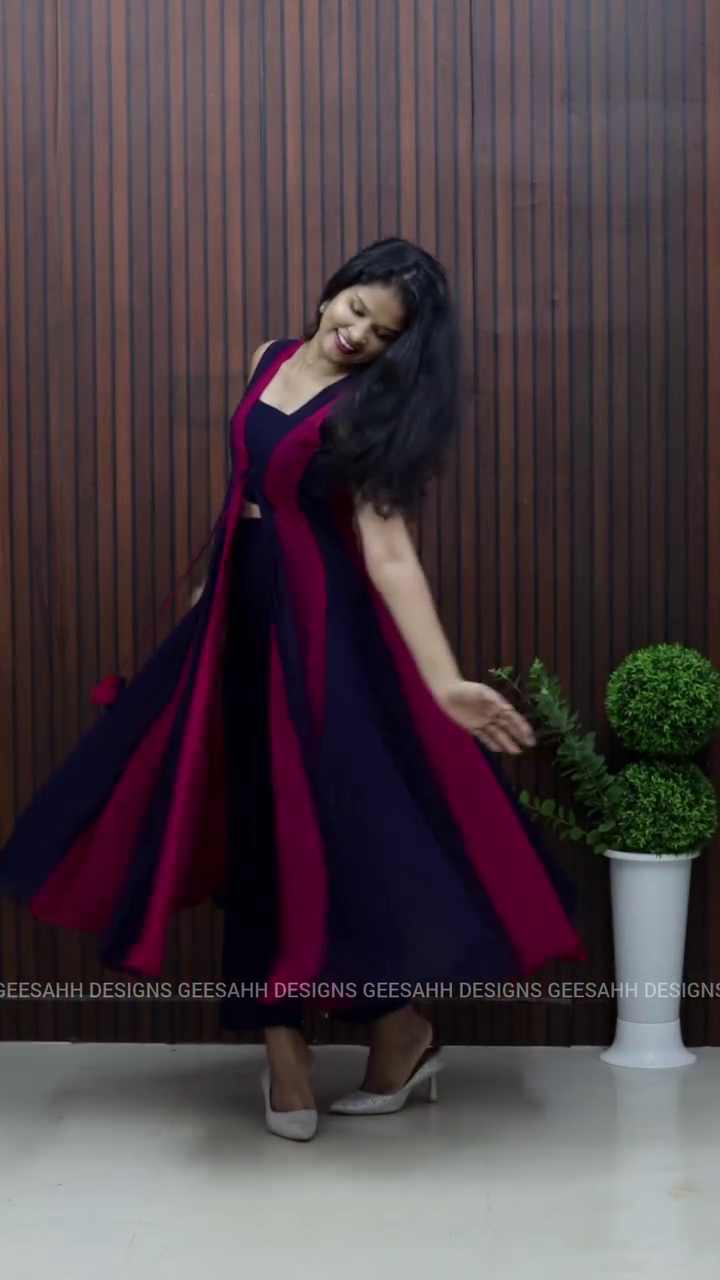 Bold & Beautiful Red-Black Flared Dress – Turn Every Step Into a Statement
