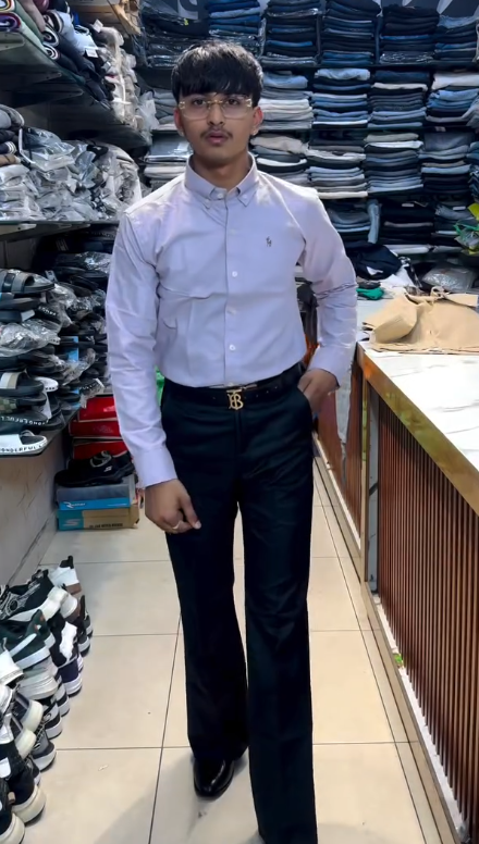 Elegant Formal Shirt with Classic Cream Trousers – The Perfect Smart Casual Look for Every Occasion