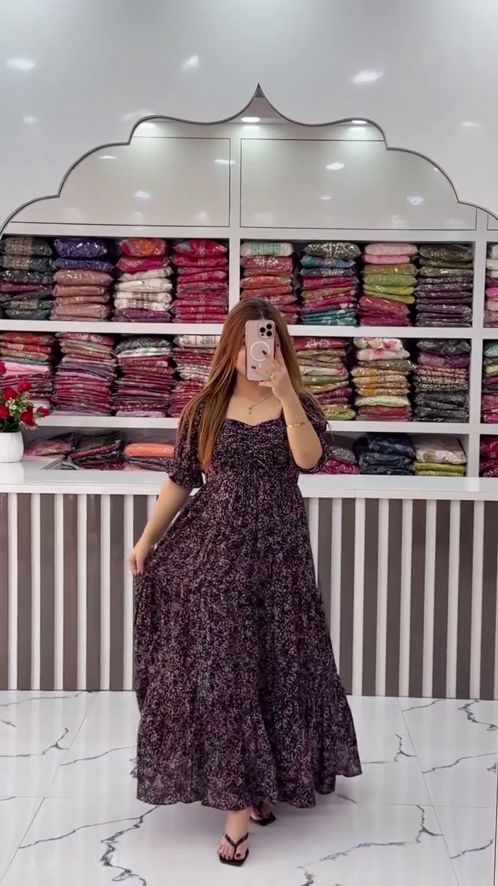 Elegant Floral Maxi Dress – Graceful Women's Fashion for Every Special Occasion